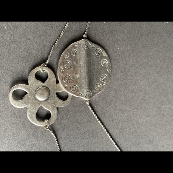 Boho Silver Tone Long  Necklace - Picture 2 of 15